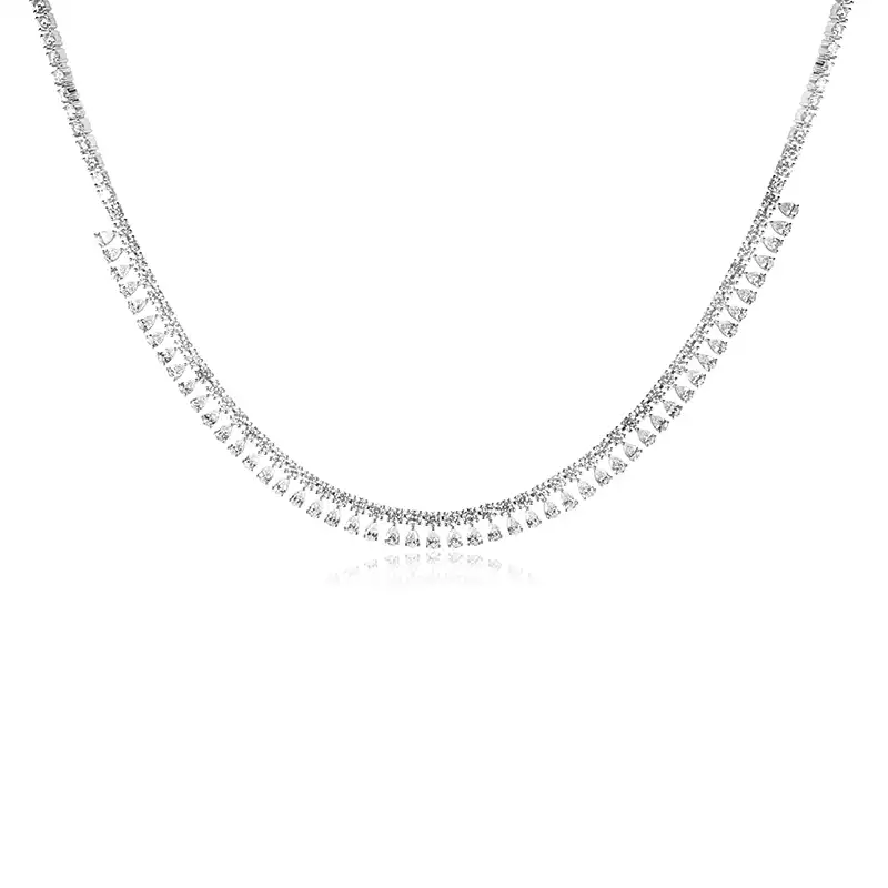 Pear shaped Fancy Diamond Necklace Set